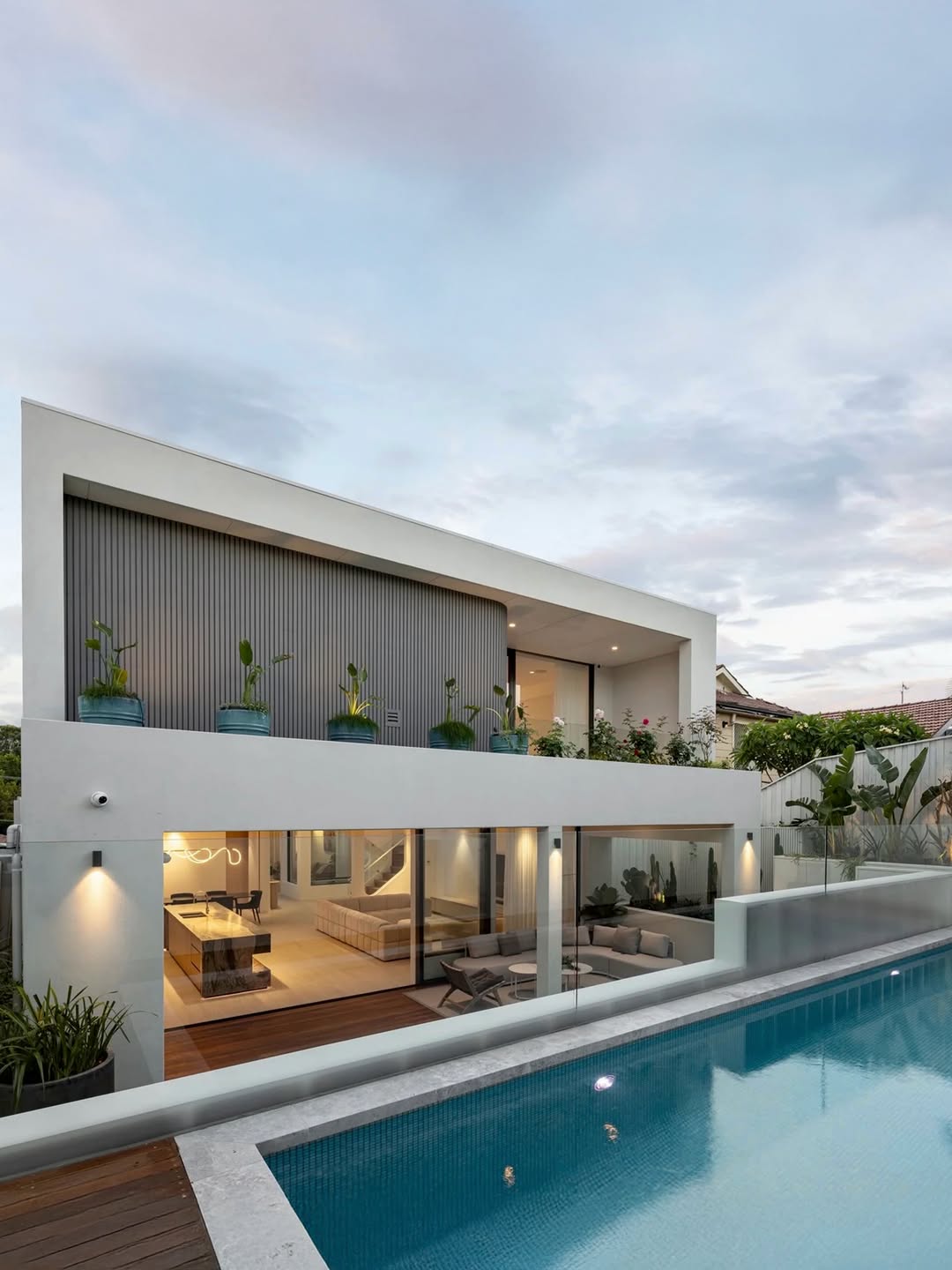 Rhino Carpentry project — pool and rear facade